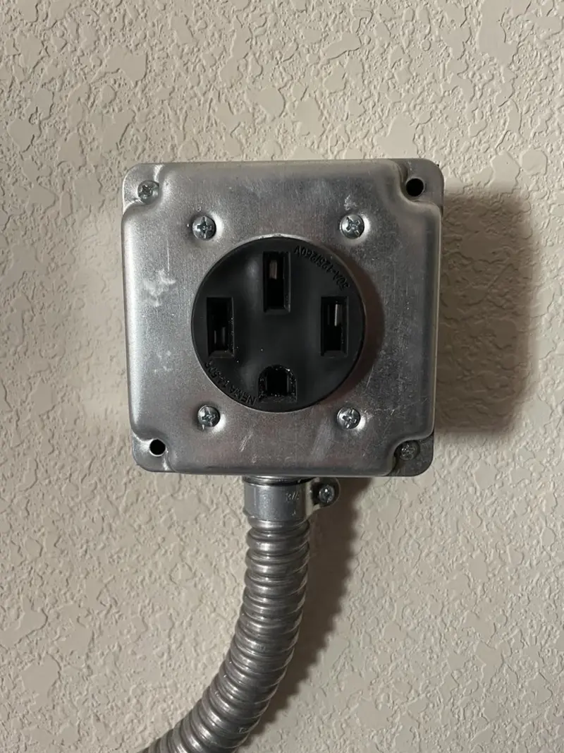 NEMA 14-50 outlet installed for Electrical Panel Upgrade in Dallas
